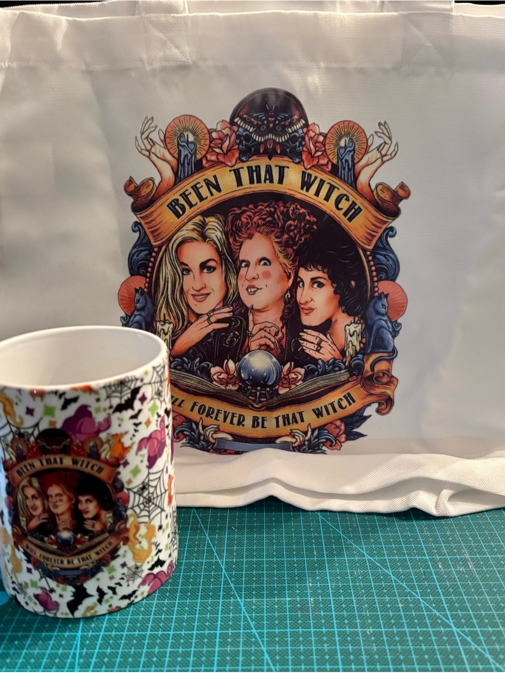 Hocus Pocus Witch Graphic Tote Bag - & Mug set! New